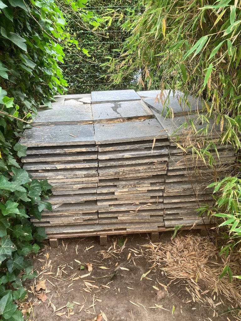 Belgische blauwe steen tegels (gebruikte), Tuin en Terras, Tegels en Klinkers, Ophalen, Gebruikt, Terrastegels, Natuursteen