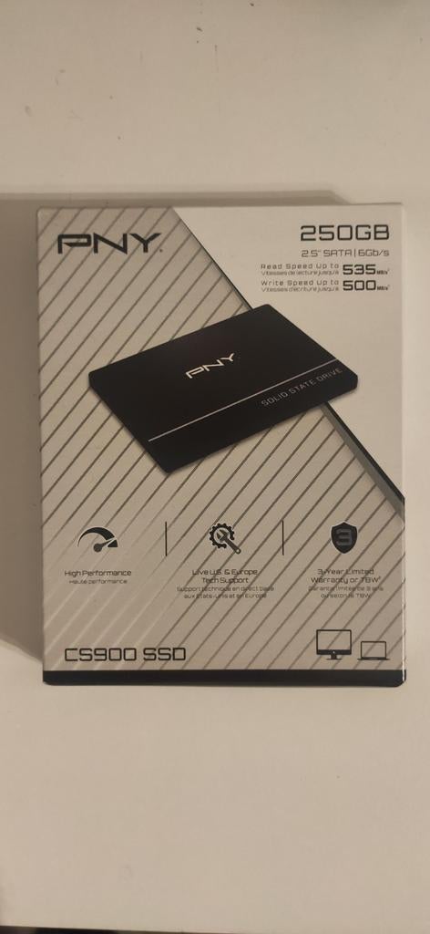 PNY CS900 250GB SATA SSD (NIEUW EN ONGEOPEND), Computers en Software, Harde schijven, Intern, PNY, Nieuw, Ophalen of Verzenden