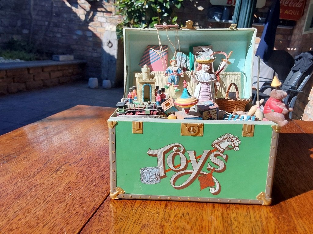 Muziek Speeldoos Toys 30 jaar oud WERKEND, Antiek en Kunst, Ophalen of Verzenden