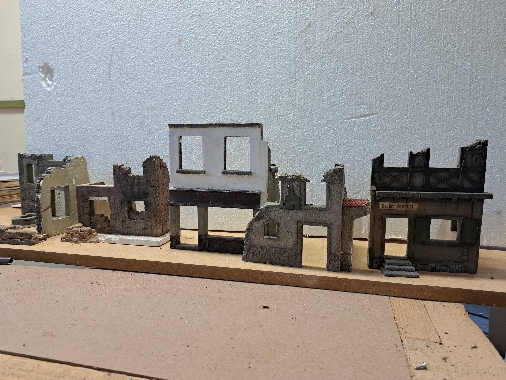 Bâtiments en ruine échelle 1/35, Enlèvement, Utilisé, 1:35 à 1:50, Diorama