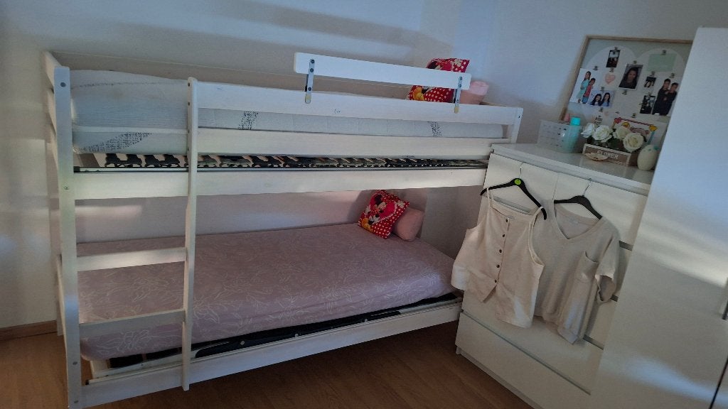 Wit, Ophalen, Gebruikt, 90 cm, Tweepersoons
