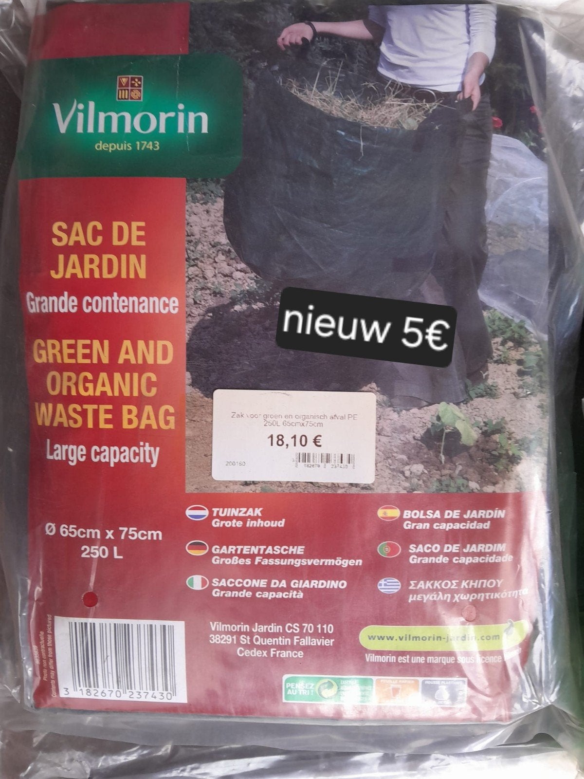tuinafvalmand Nieuw, Ophalen, Nieuw