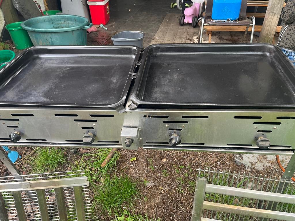 Dubbele gas bbq , slagersbbq, Ophalen, Zo goed als nieuw