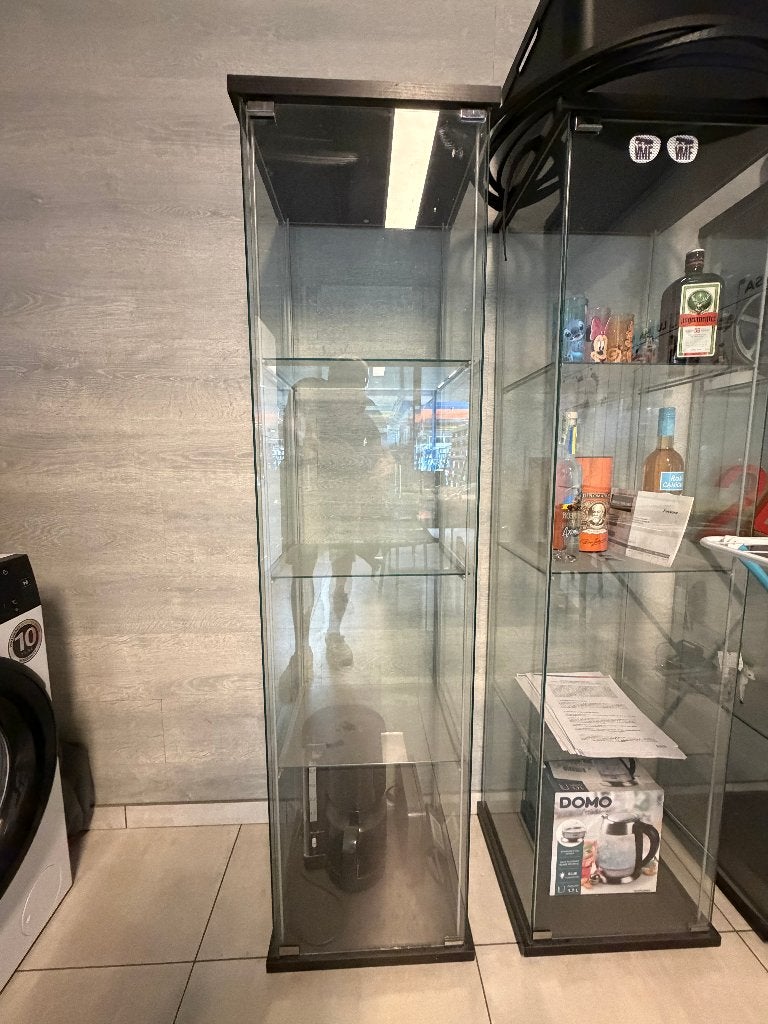Etagères vitrées colonne en verre, Huis en Inrichting, Kasten | Stellingkasten, Ophalen, Zo goed als nieuw