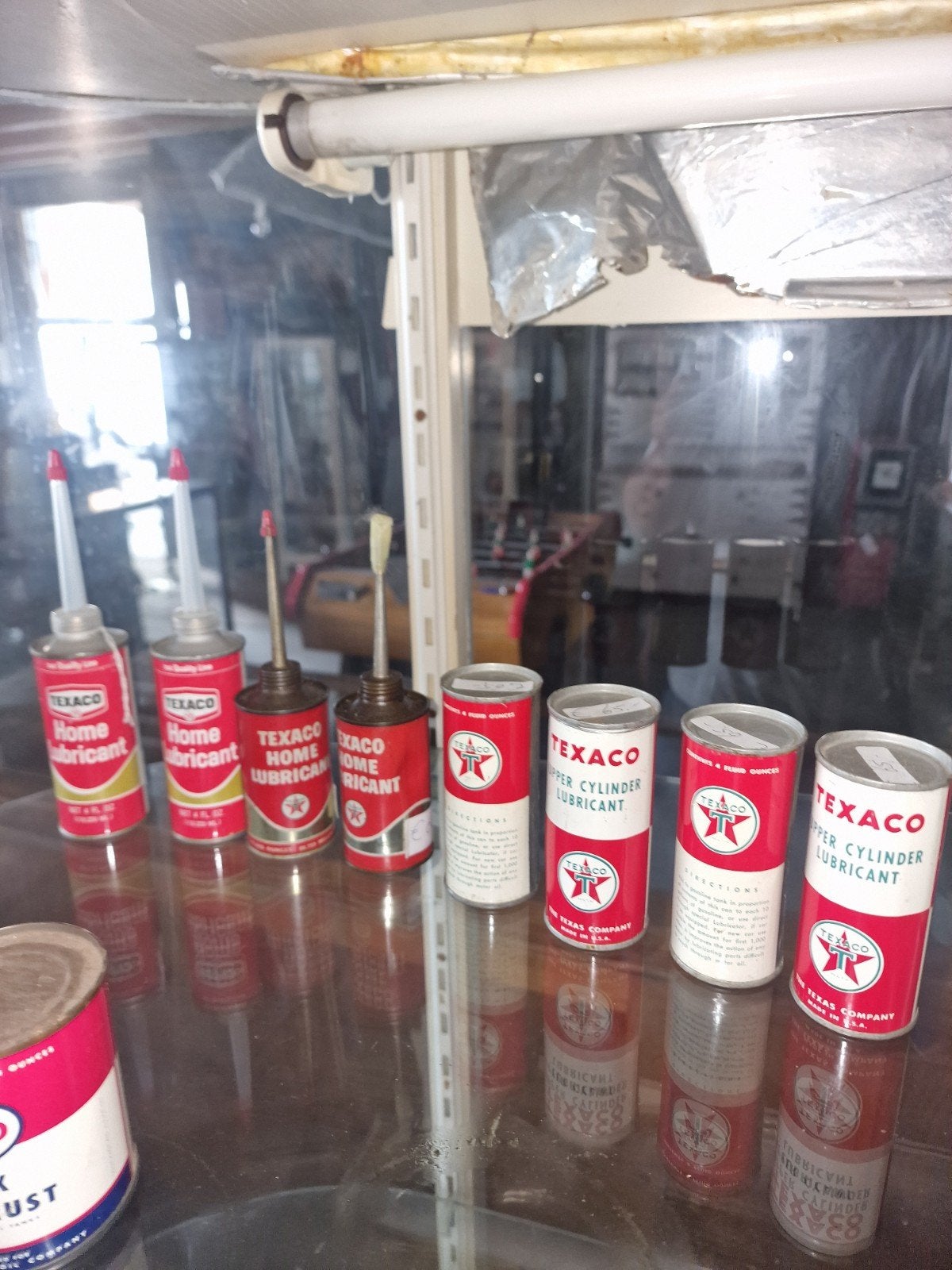 Bidons d'huile Shell Texaco Gulf Esso Ouaker Step Mobil, Enlèvement, Utilisé