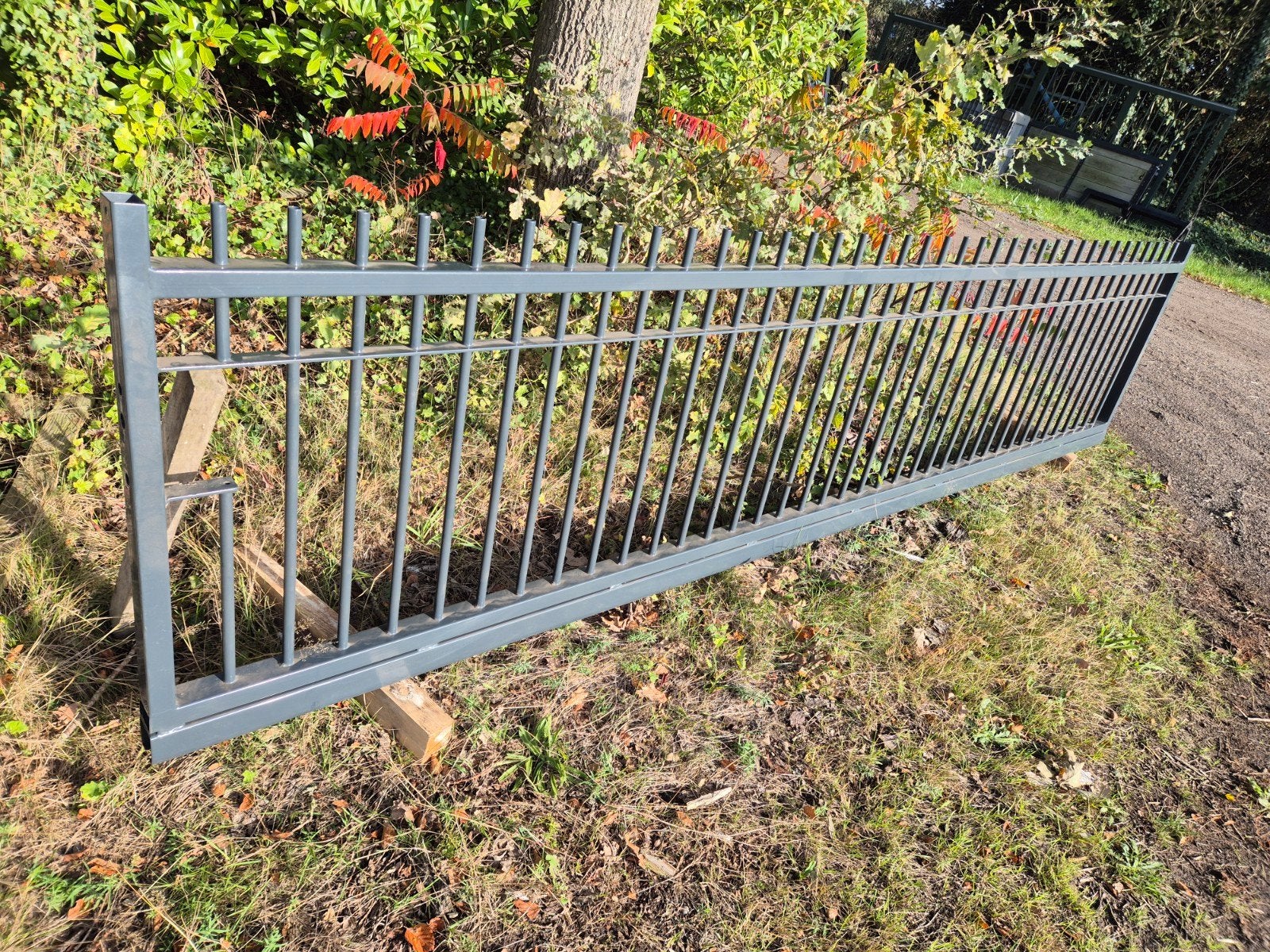 nieuwe vrijdr.elek.schuifpoort 3 mtr doorgang,1 mtr hoog, Tuin en Terras, Ophalen, Nieuw, IJzer, Overige typen