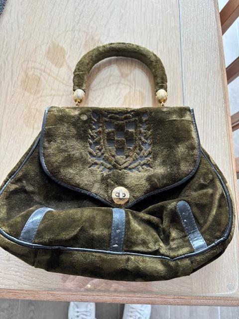 Hele oude handtas Castiglione, Ophalen, Gebruikt, Groen, Handtas