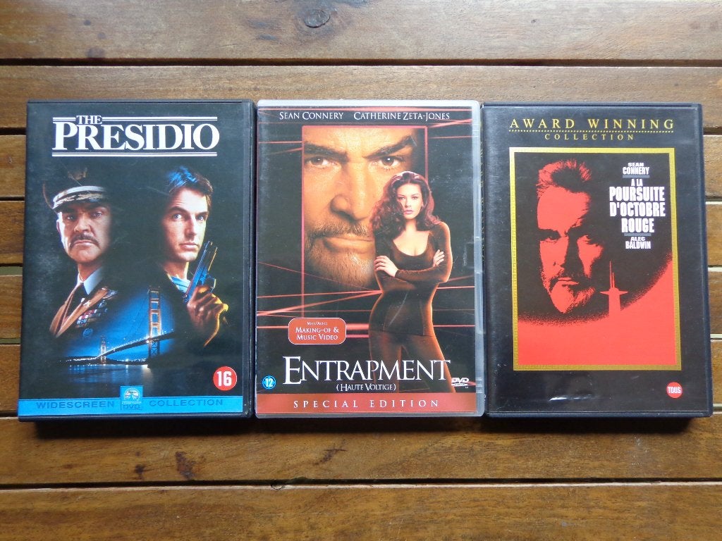 )))  Sean Connery  //  3 Films  (((, Cd's en Dvd's, Alle leeftijden, Actie, Ophalen of Verzenden, Zo goed als nieuw