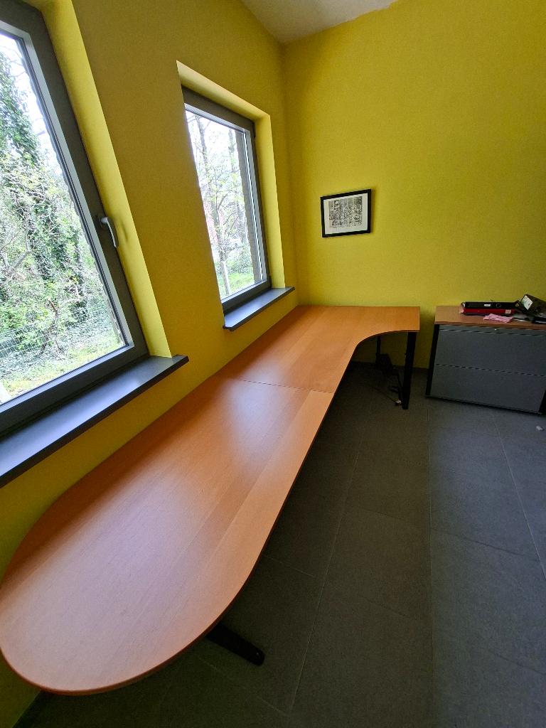 Bureautafel, Huis en Inrichting, Ophalen, Gebruikt, Hout, Bruin