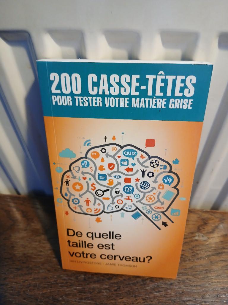 200 casse-têtes pour tester votre matière grise, Enlèvement, Moins de 500 pièces, Neuf, Livre casse-tête