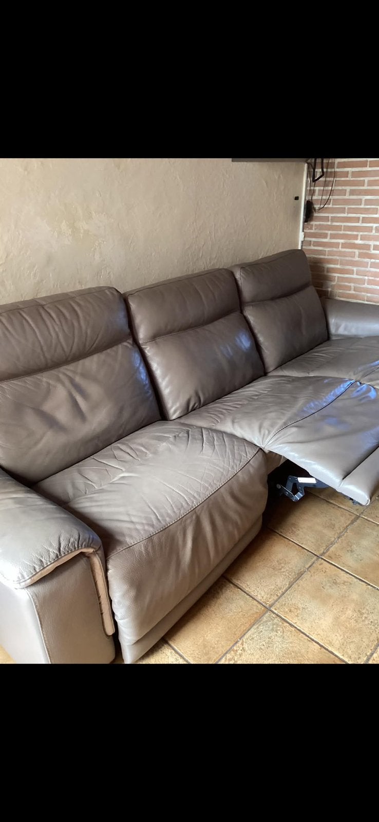 Fauteuil électrique à donner, Maison & Meubles, Enlèvement, Utilisé, Cuir