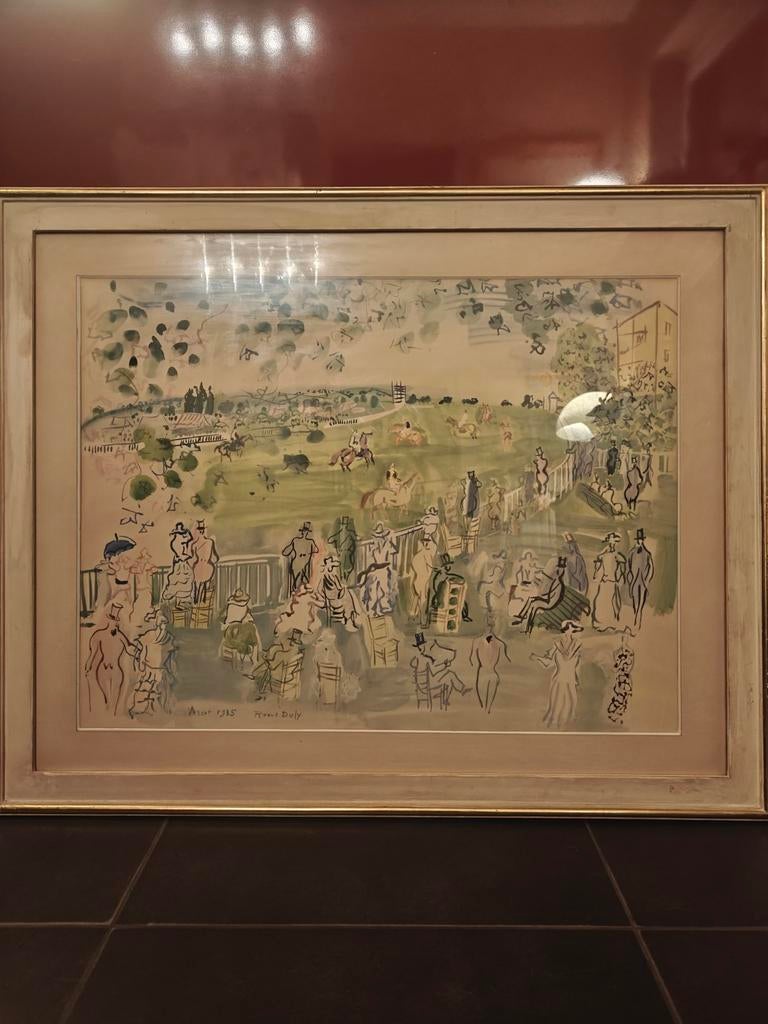 Oude litho van Raoul Dufy / Ascot 1935, Ophalen