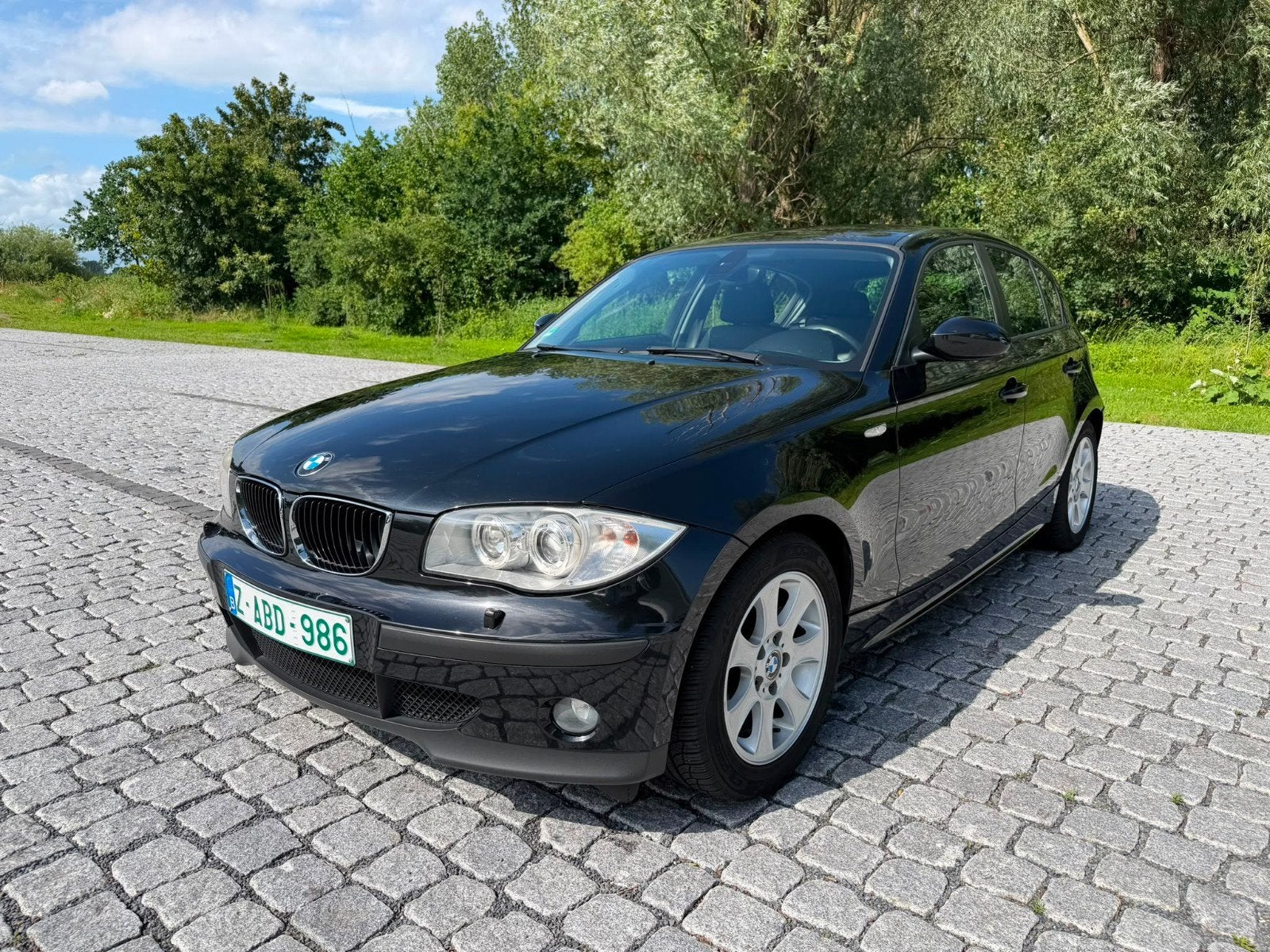 BMW 116I BENZINE EURO4 DIG.AIRCO 7/2005 168.000KM TOP STAAT, Autos, Entreprise, Noir, 5 portes, Tissu