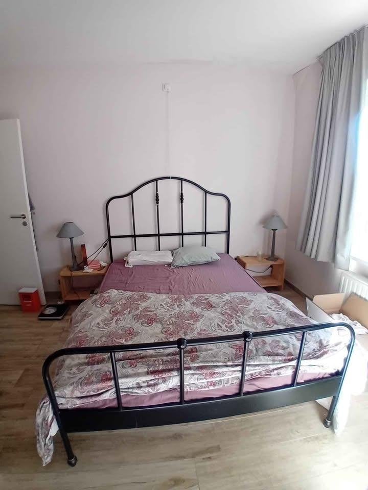 bed 140x200, Huis en Inrichting, Slaapkamer | Bedden, Ophalen, Zwart, Tweepersoons, 140 cm
