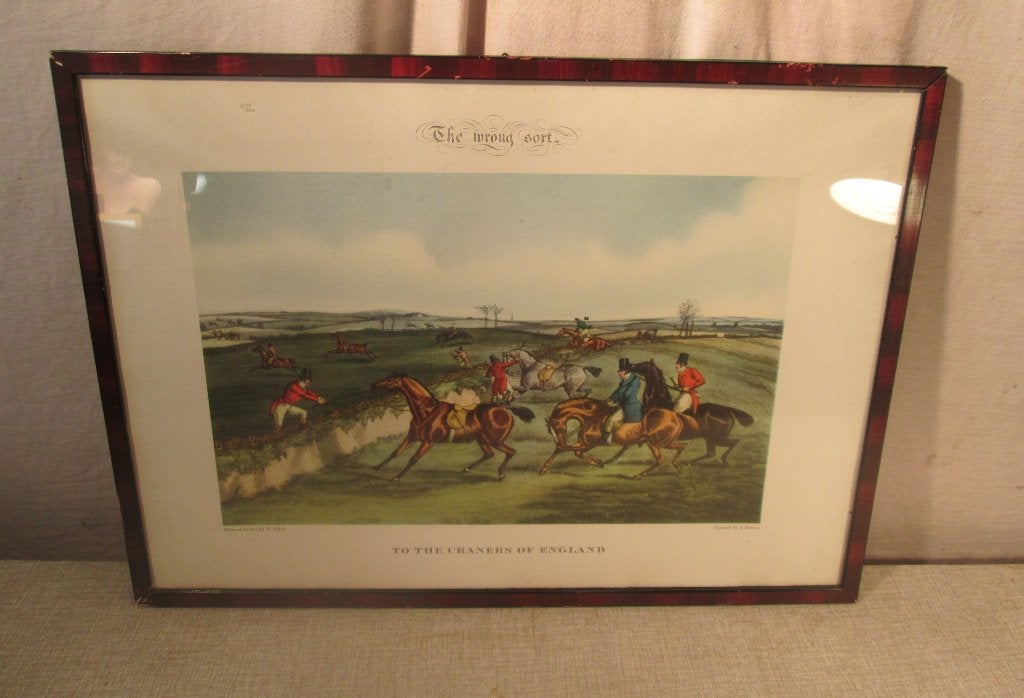 Prachtige Jachtprent - The Craners of England - 47x34, Ophalen of Verzenden, Zo goed als nieuw, Print