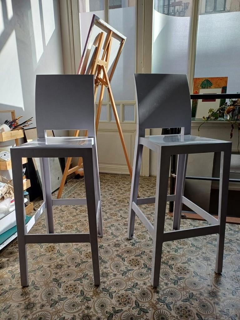 2 x Purple Stoll Kartell Design One More by Philippe Starck, Maison & Meubles, Enlèvement