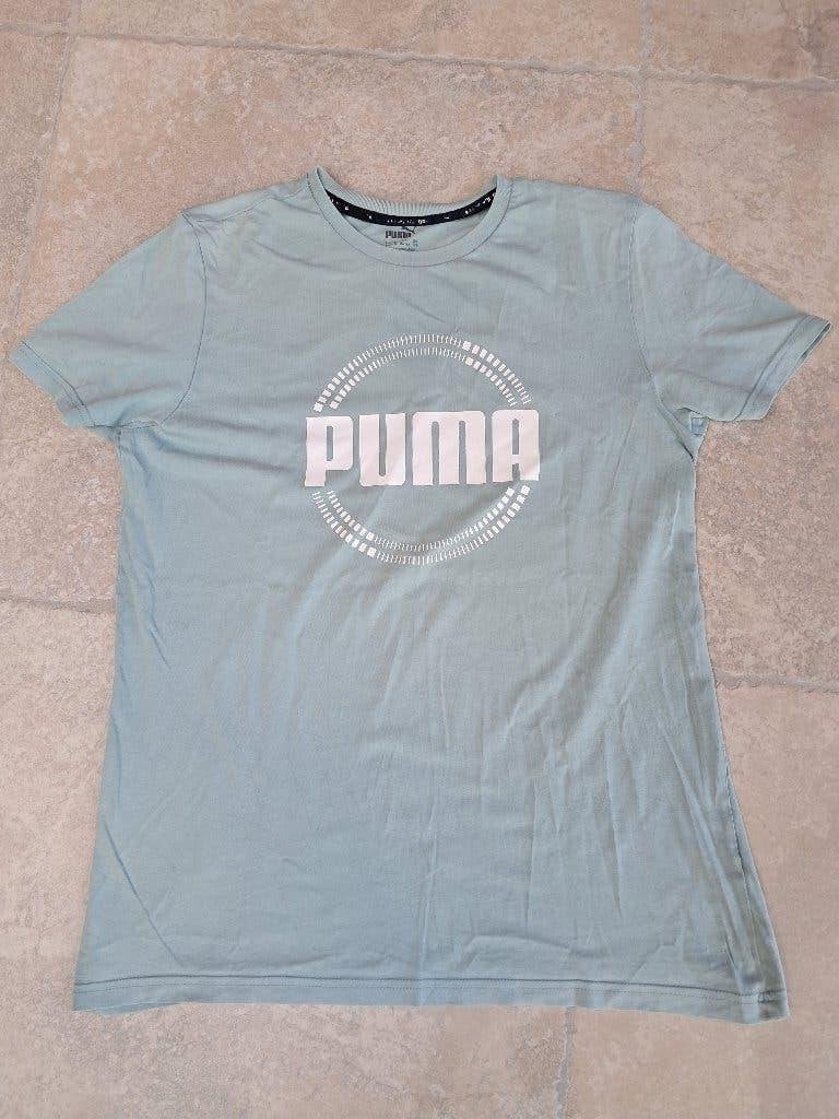 Merk Puma : zacht groene T-shirt mt 176, Enfants & Bébés, Garçon, Enlèvement ou Envoi, Chemise ou À manches longues, Puma