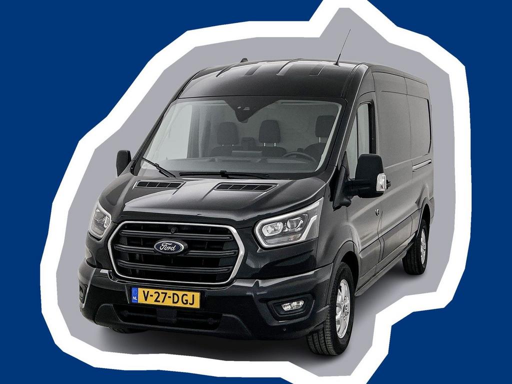 Ford Transit 350 2.0 TDCI L3H2 Limited Schuifdeur L+R 360 c, Automaat, 241 g/km, Parkeersensor, Zwart