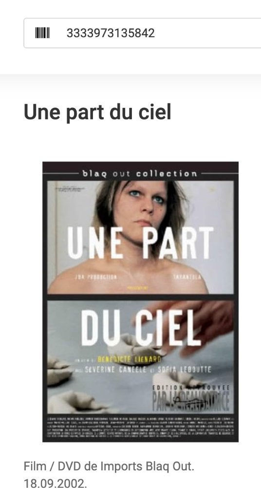 dvd independant / Une part du Ciel / Benedicte Lineard 2002, Enlèvement ou Envoi, Français, Utilisé, Import