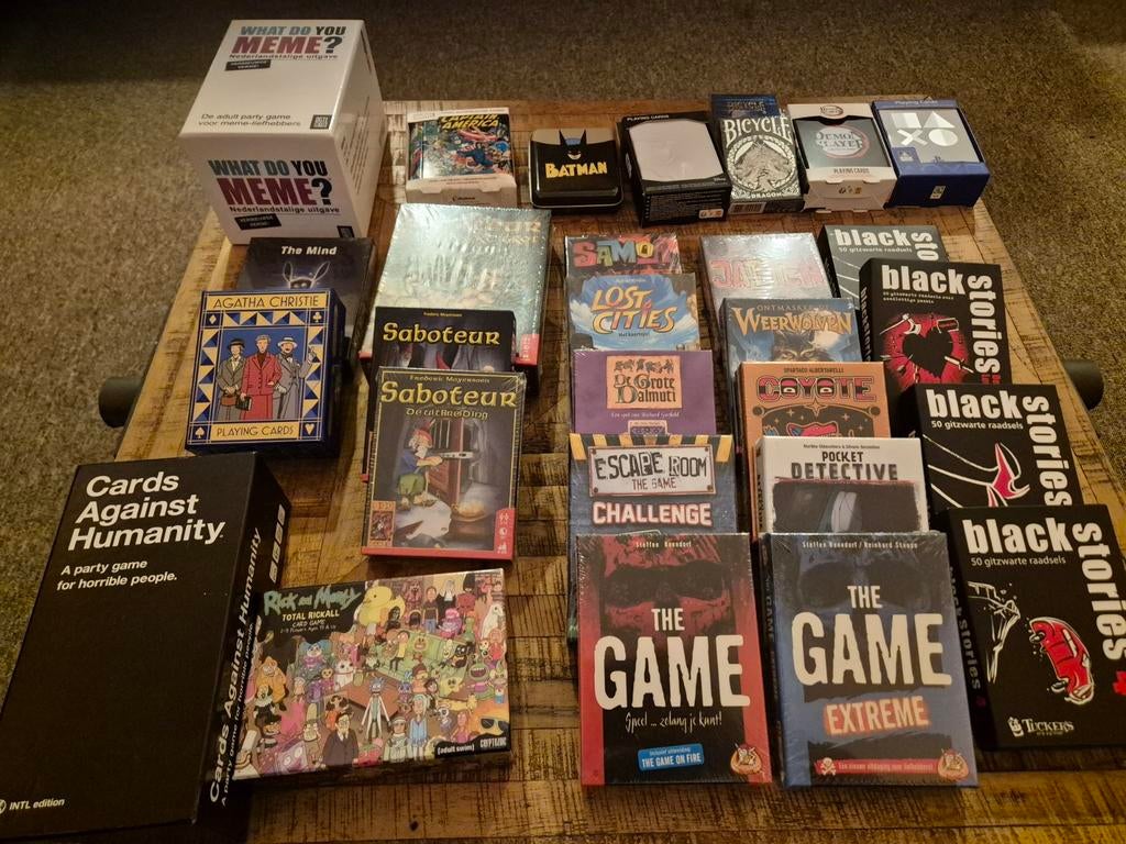 Lot met 29 gezelschapsspelen, Hobby en Vrije tijd, Vijf spelers of meer, Ophalen, Nieuw, Reisspel