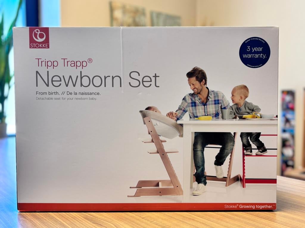 Tripp trapp Newborn Set, Enlèvement, Comme neuf, Chaise de table, Ceinture(s)
