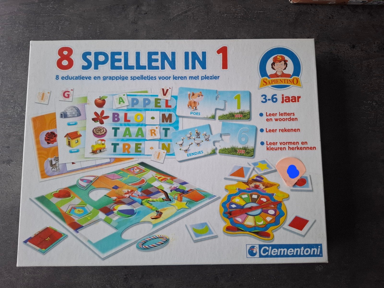 Clementoni 8 spellen in 1 (NIEUW), Kinderen en Baby's, Ophalen of Verzenden, Nieuw, Taal en Lezen