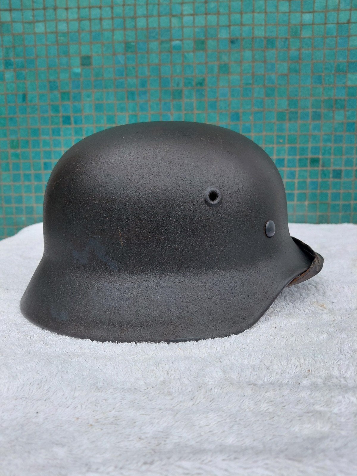 Duitse helm M40 LW SD., Ophalen of Verzenden
