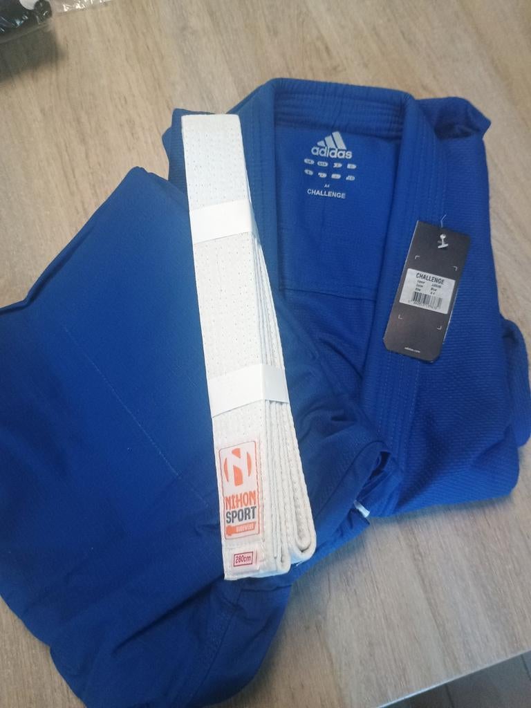 Adidas challenge bjj gi blauw met witte belt, Ophalen of Verzenden