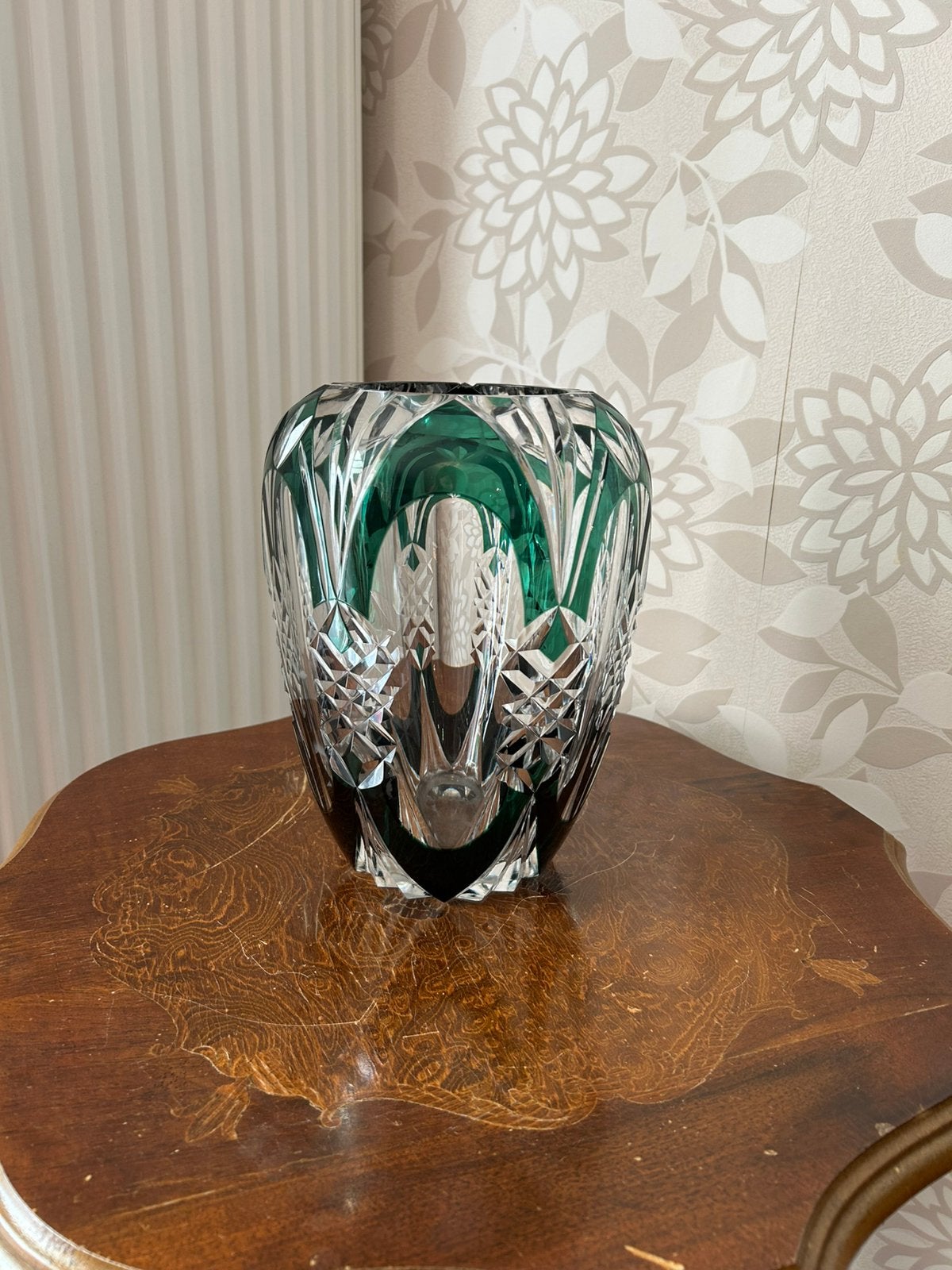 Zware glazen vaas, Antiek en Kunst, Ophalen