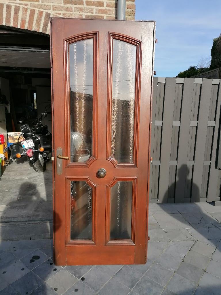 Prachtige exotische houten voordeur, Doe-het-zelf en Bouw, Ophalen, Hout