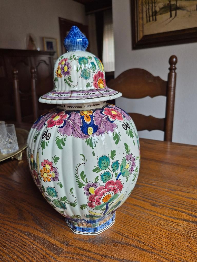 Vintage dekselvaas, Enlèvement, Utilisé, Autres couleurs