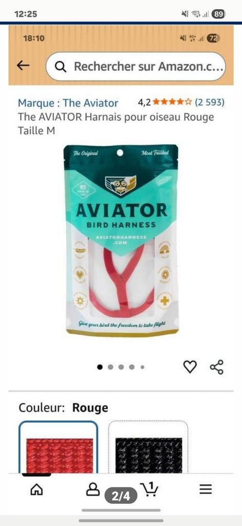 Harnais pour perruches AVIATOR, Enlèvement ou Envoi, Neuf, Ouvert