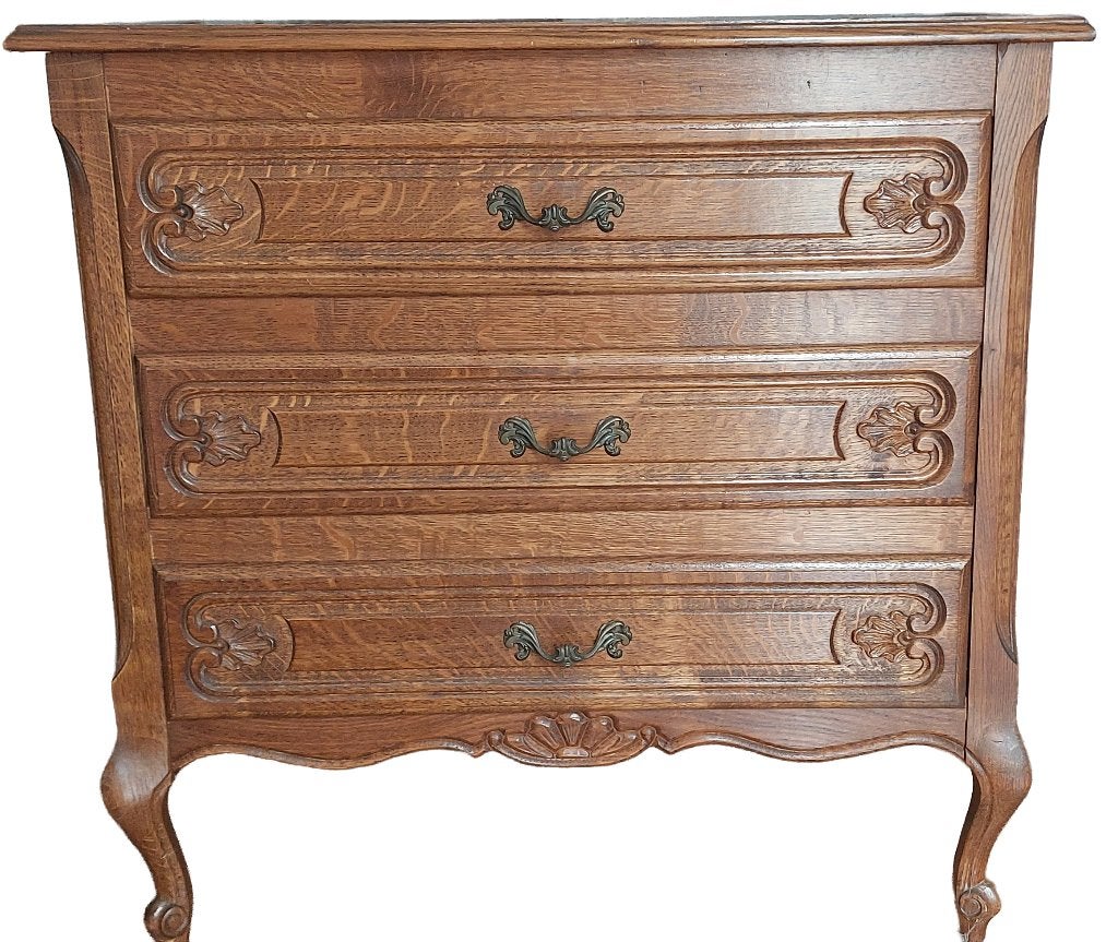 COMMODES ANCIENNES EN CHÊNE, 3 ou 4 tiroirs, Enlèvement, Comme neuf, Chêne