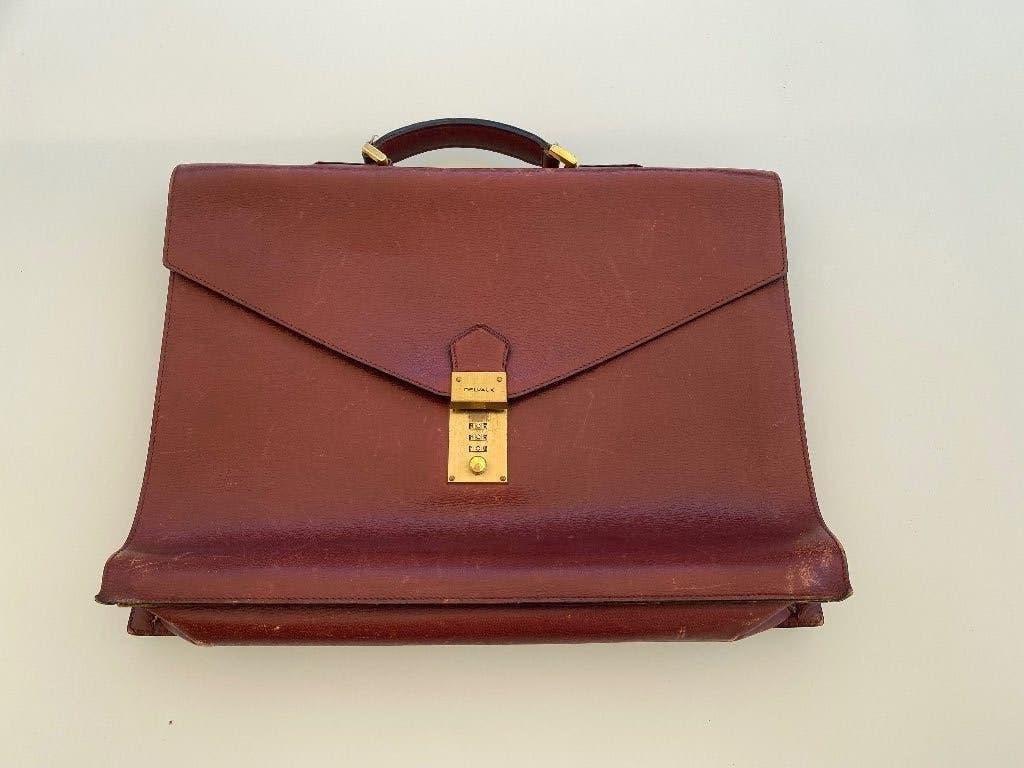 mallette, Enlèvement, Utilisé, Cuir, Clé