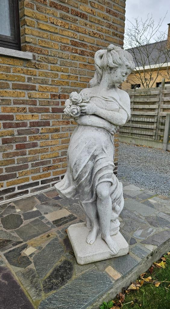Stenen tuinbeeld in 1 stuk, Ophalen, Gebruikt, Steen, Mensenbeeld