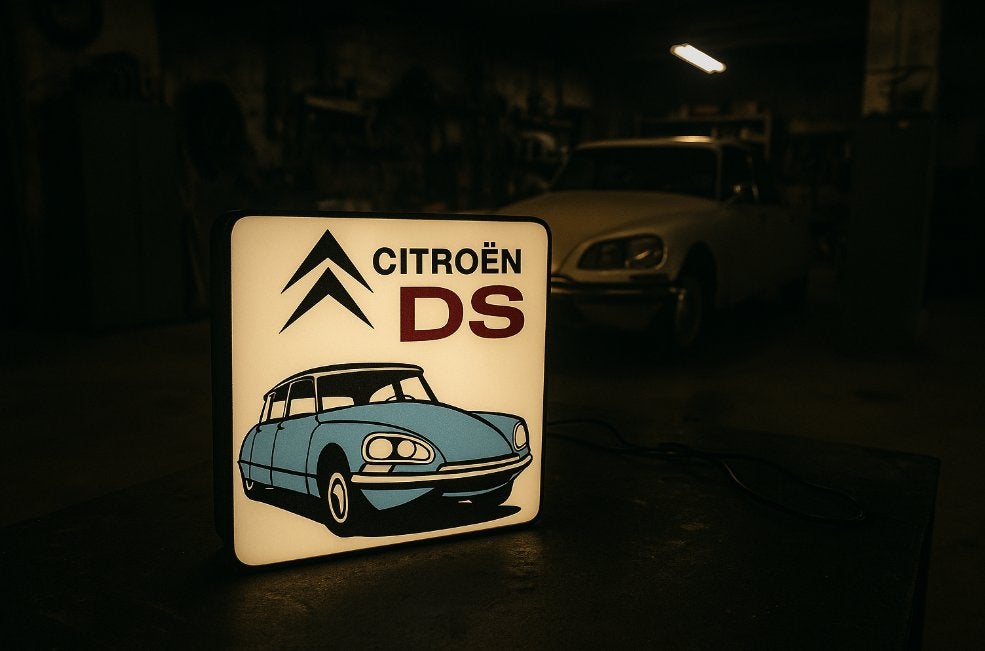 Citroën DS 3D LED Lightbox – Warmwit – 23 x 23 cm, Verzamelen, Merken en Reclamevoorwerpen, Verzenden, Nieuw, Lichtbak of (neon) lamp
