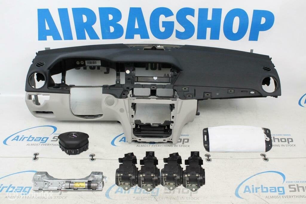 Airbag kit Tableau de bord noir/blanc Mercedes C klasse W204, Autos : Pièces & Accessoires, Enlèvement ou Envoi, Utilisé