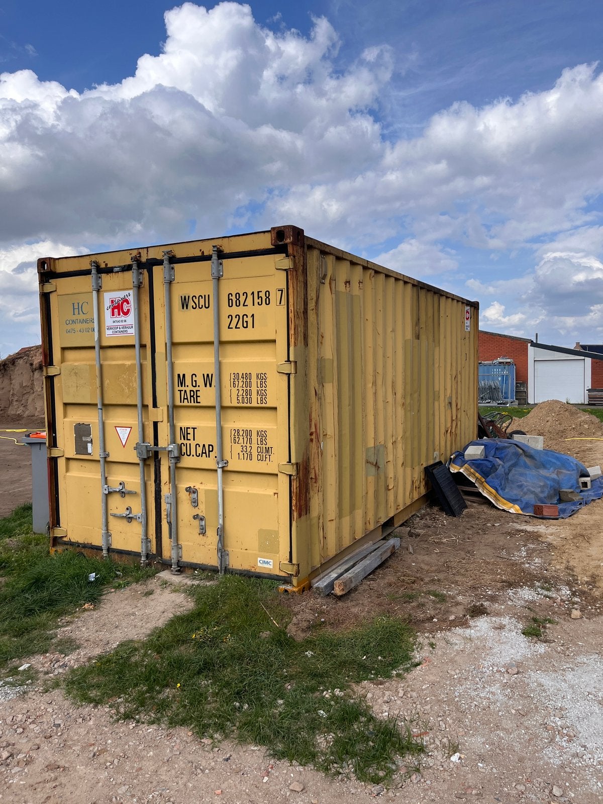 Materiaalcontainer/zeecontainer + slot, Articles professionnels, Machines & Construction | Abris de chantier & Conteneurs, Enlèvement