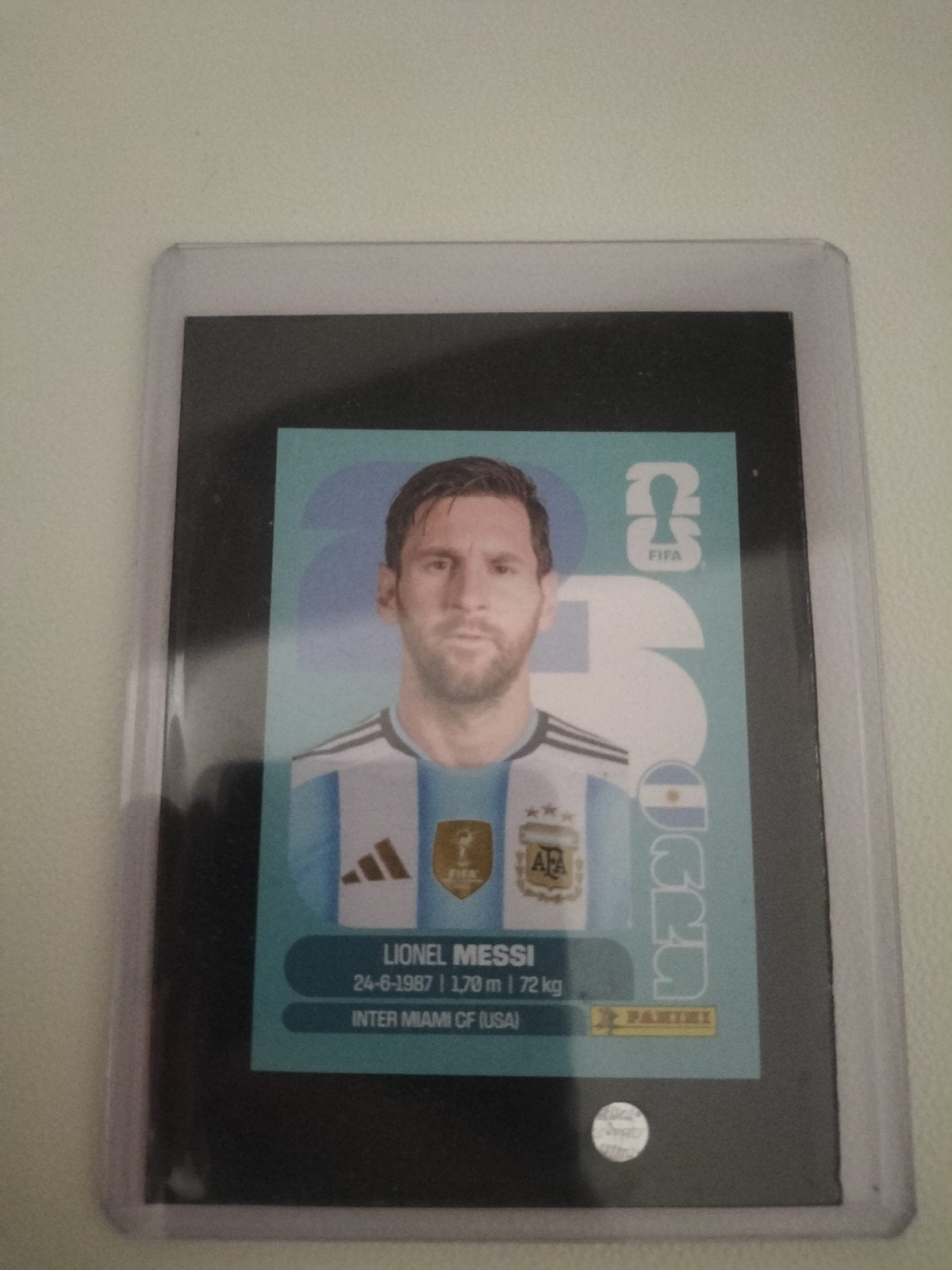 Verzamelkaart WK 26 Messi, Ophalen