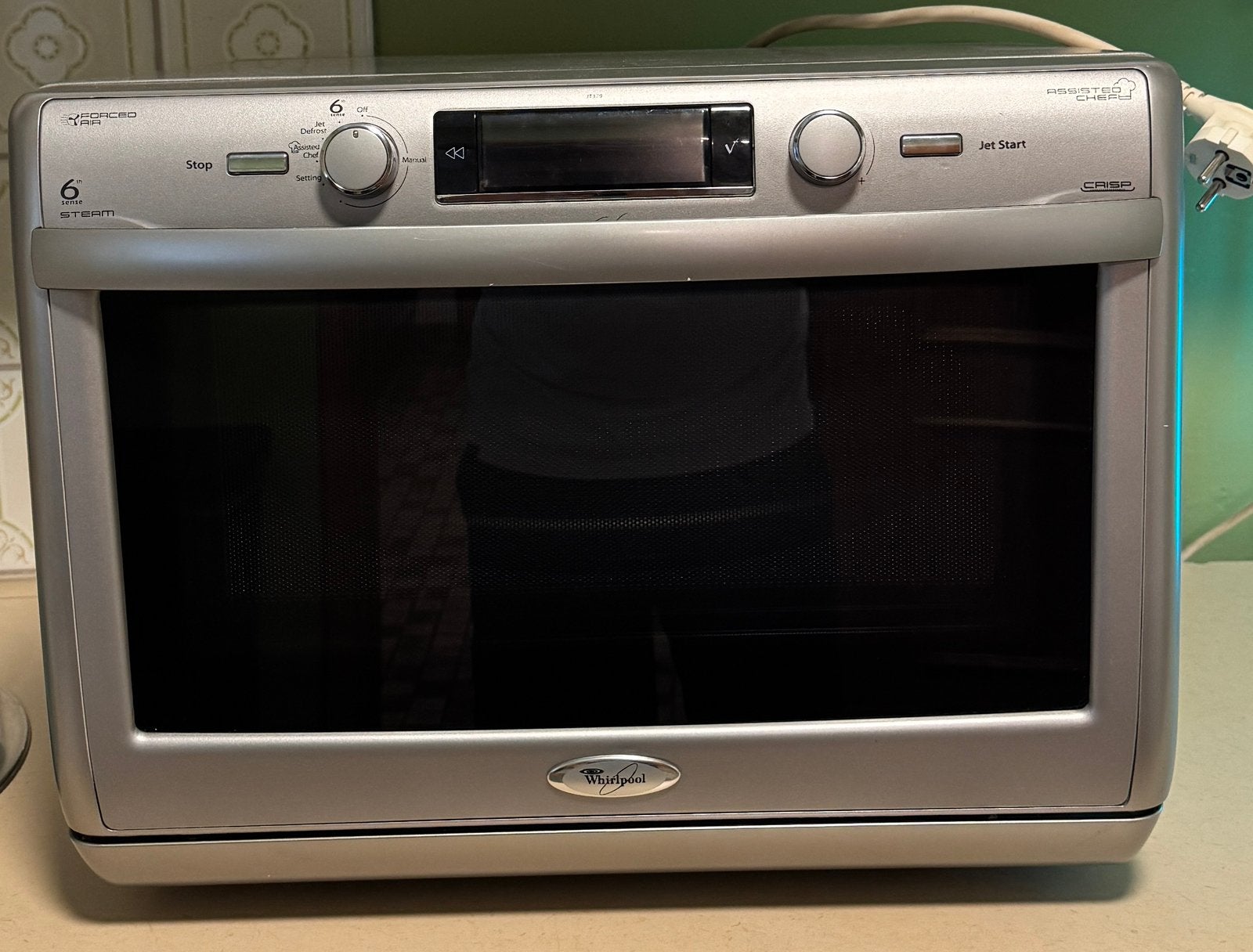 Combi microgolfoven whirlpool JT379/SL, Elektronische apparatuur, Ophalen, Crisp, Gebruikt, Draaiplateau