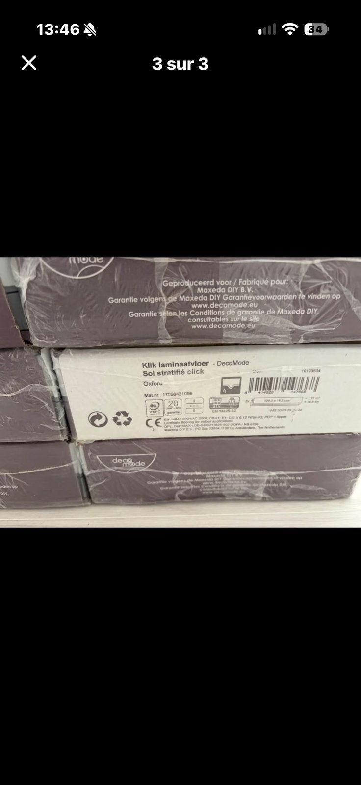 PARQUET STRATIFIÉ NEUF – JAMAIS POSÉ, Enlèvement, Neuf, Bois, Parquet