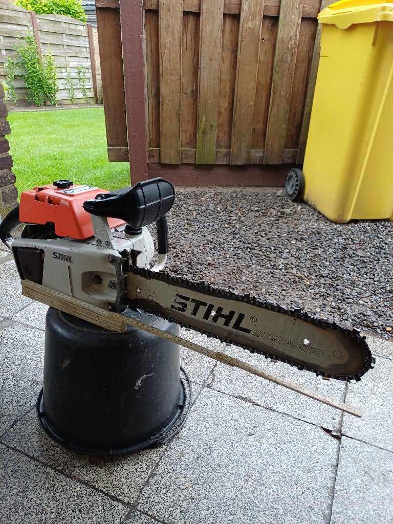 Kettingzaag, Doe-het-zelf en Bouw, Gereedschap | Zaagmachines, Ophalen, Gebruikt, Kettingzaag, Stihl