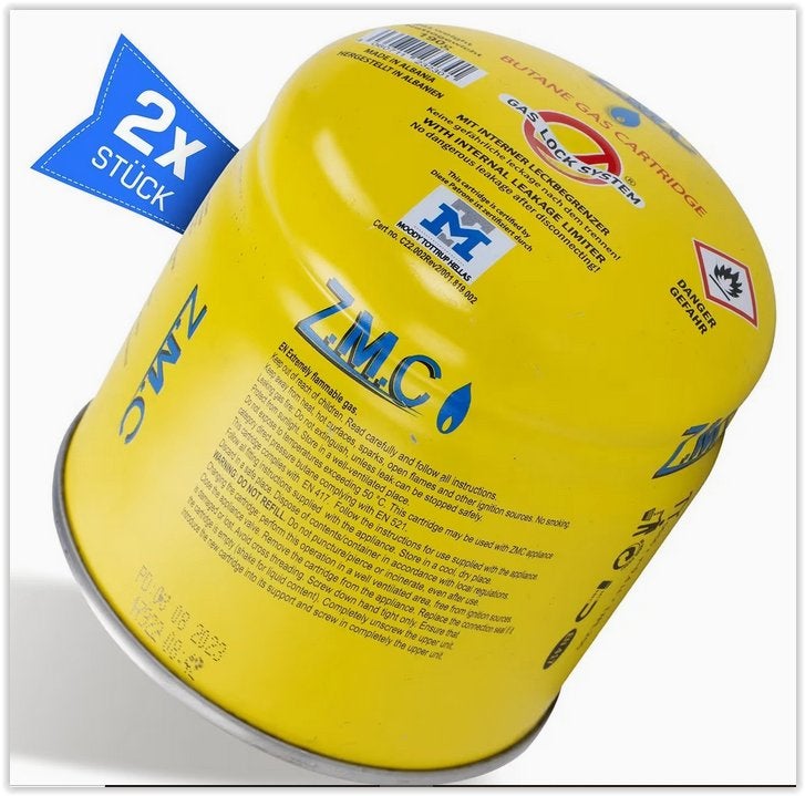 2 Cartouches de Gaz Butane ZMC 190g Type C200 EN417, Caravanes & Camping, Accessoires de camping, Enlèvement ou Envoi, Neuf