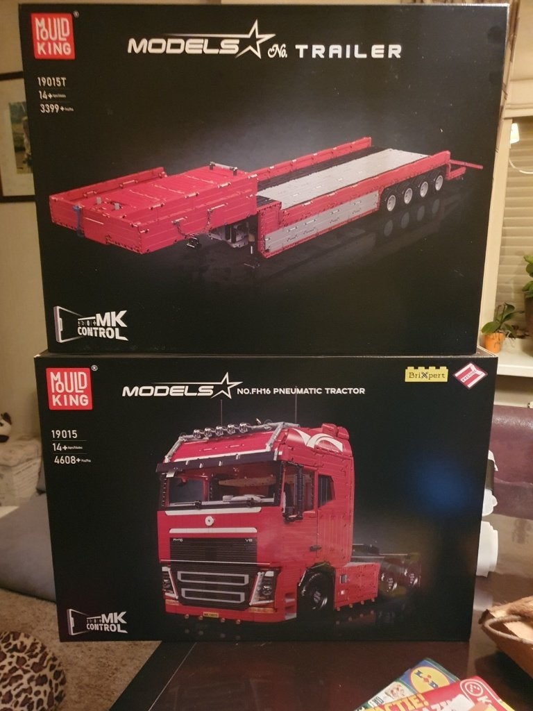 Mould King 19015 RC Volvo FH16 + dieplader nieuw in doos, Compleet, Lego, Nieuw, Ophalen of Verzenden