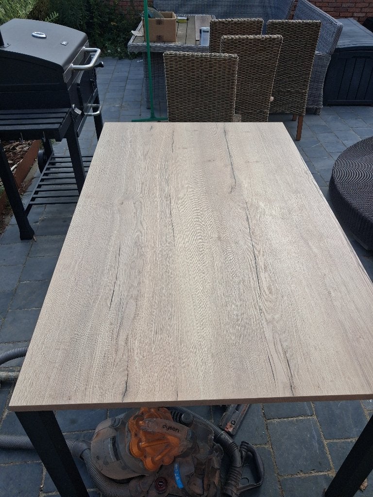 Tafel eik fineer, Ophalen, 100 tot 150 cm, 50 tot 100 cm, Zo goed als nieuw