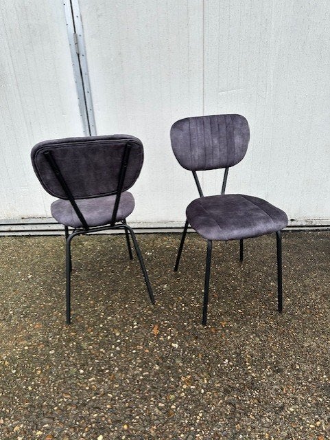 66 restaurant bistro stoelen antraciet adore garbo nieuw!, Maison & Meubles, Chaises, Neuf, Gris, Enlèvement, Cinq, Six Chaises ou plus