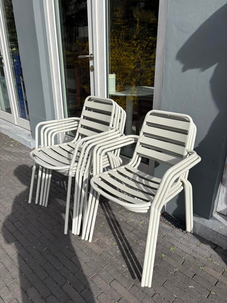 Terrasstoelen – horeca kwaliteit – stapelbaar, Ophalen, Zo goed als nieuw, Metaal, Stapelbaar