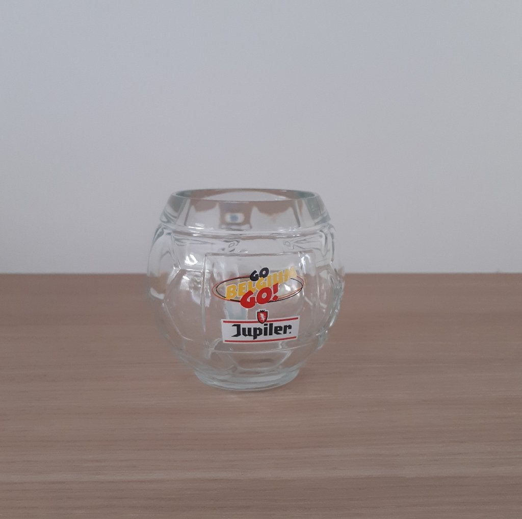 Bierglas Rode Duivels (Go Belgium) in vorm voetbal (Jupiler), Enlèvement ou Envoi, Neuf