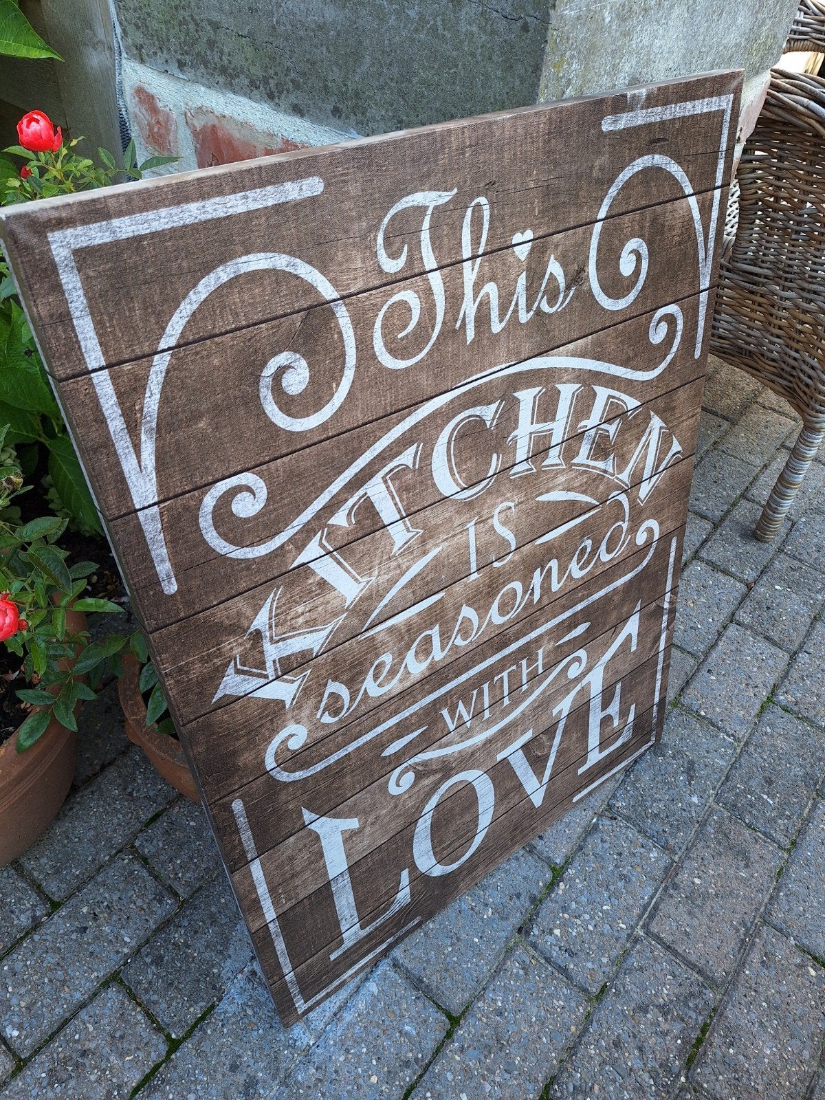 Landelijke decoratie , mooie canvas van 60 op 80cm, Huis en Inrichting, Woonaccessoires | Tekstborden en Spreuken, Ophalen
