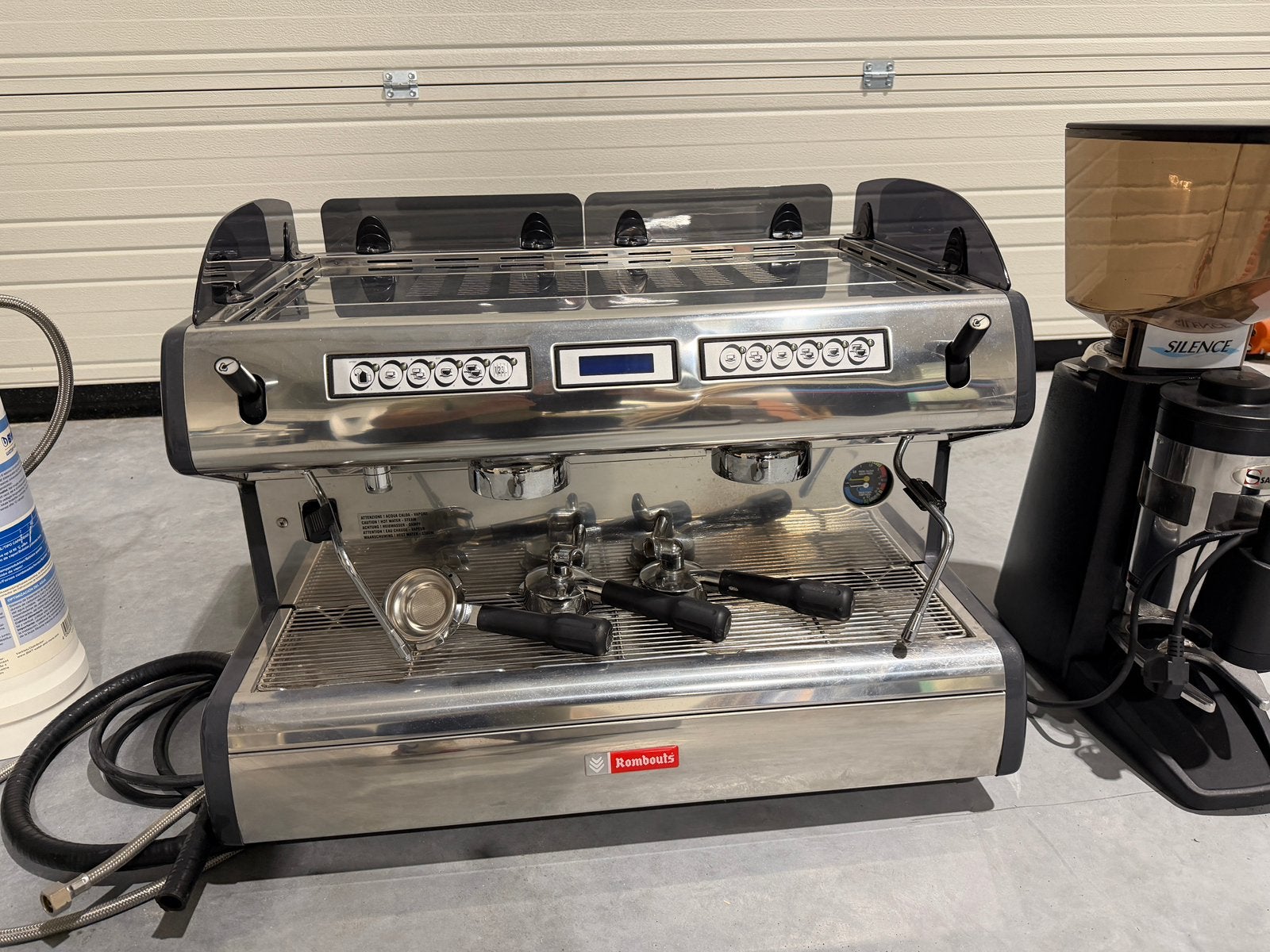 Professioneel halfautomatisch koffiemachine met koffiemolen, Ophalen, Gebruikt, Koffie en Espresso